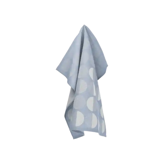 Lage Prijs Bunzlau Castle Dots theedoek 65x65 Grey-Blue