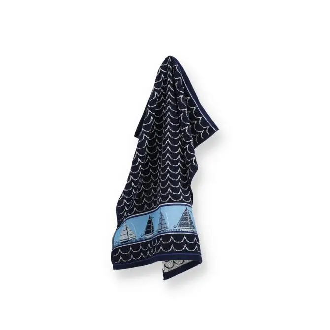 Weekendaanbieding Bunzlau Castle Boat theedoek 65x65 Dark Blue