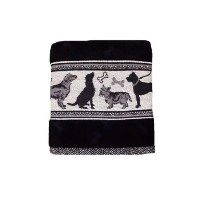 Bunzlau Castle Dogs keukendoek 53x60 Black Nieuw