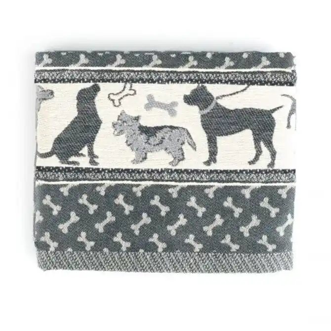 Bunzlau Castle Dogs theedoek 65x65 Black Veilige Betaling