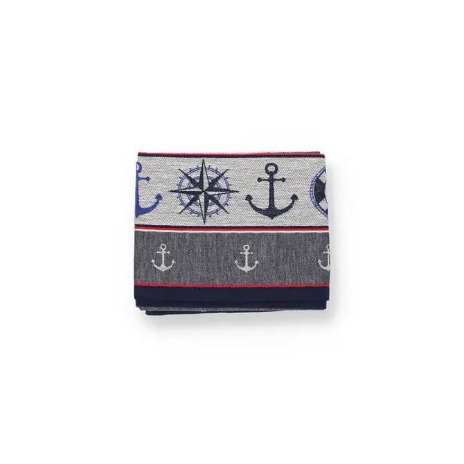 Bunzlau Castle Maritime theedoek 65x65 Dark Blue Professioneel