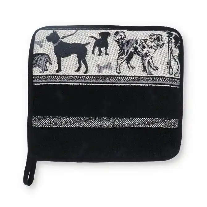 Bunzlau Castle Dogs pannenlap 23x19 Black Express Levering