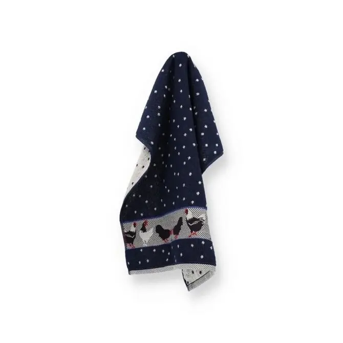 Express Levering Bunzlau Castle Chickens keukendoek 53x60 Dark Blue