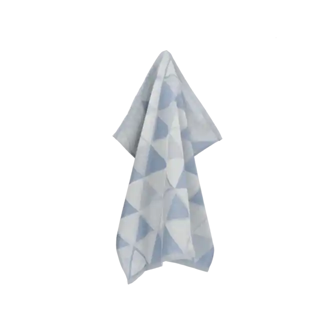 Voordeelprijs Bunzlau Castle Triangles theedoek 65x65 Grey Blue
