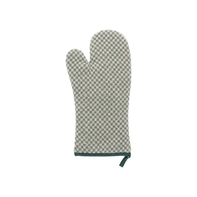 Bunzlau Castle Small Check ovenwant 20x37 Dark Green Direct Beschikbaar