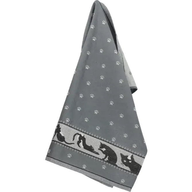 Lage Prijs Bunzlau Castle Cats theedoek 65x65 Anthracite