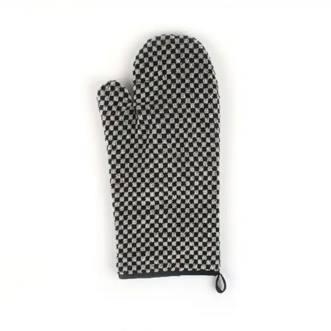 Bunzlau Castle Small Check ovenwant 20x37 Black Gereduceerde Prijs