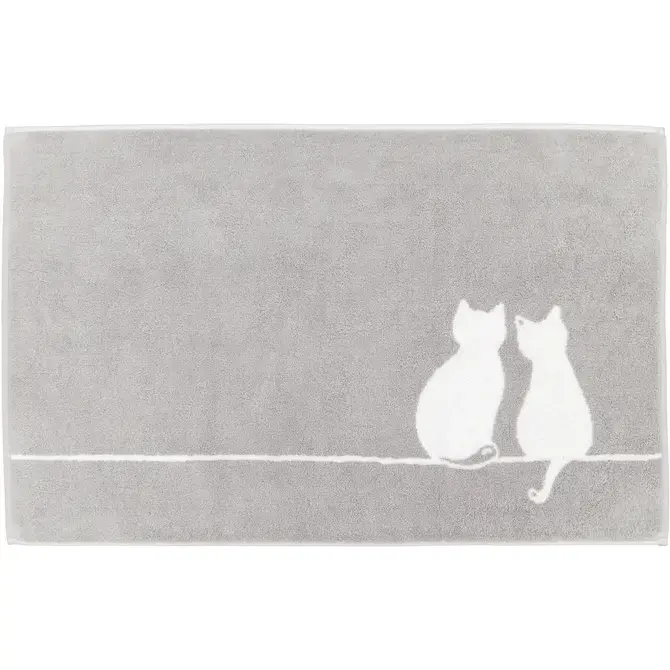 Cawö Cute Cats Badmat 50x80 platin/wit Korting