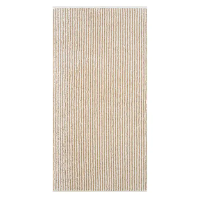 Populair Cawö Two-Tone Stripe Handdoek 50x100 natur