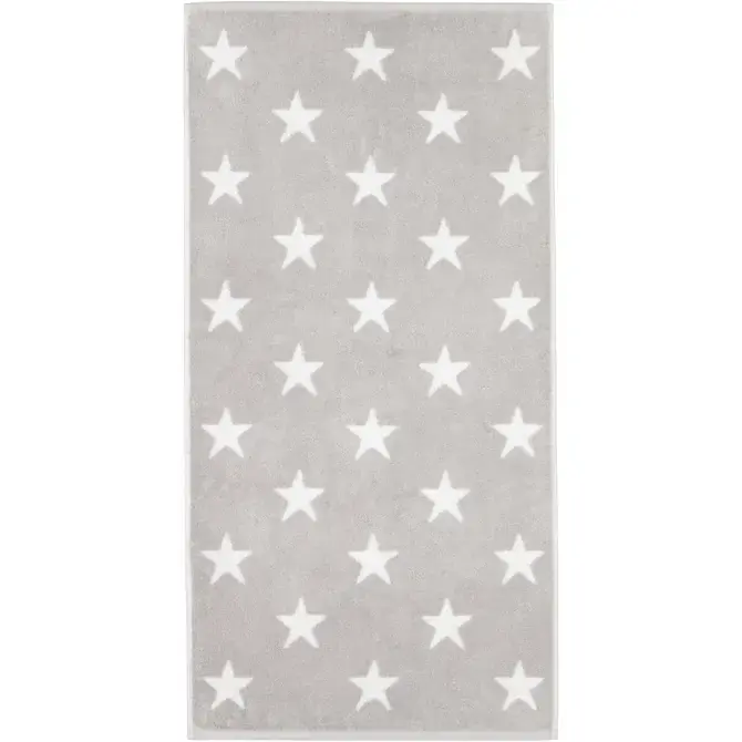 Cawö New Stars Douchelaken 70x140 platin/wit Nieuw Model
