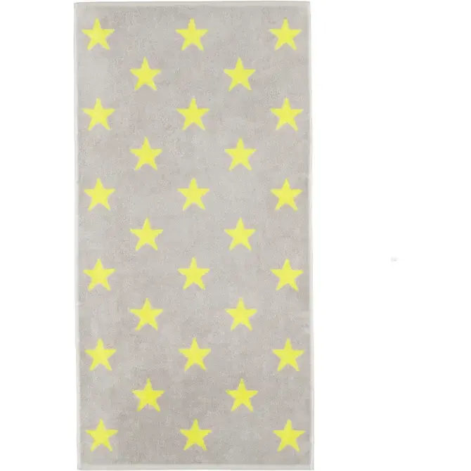 Cawö New Stars Douchelaken 70x140 platin/lime Uitverkoop