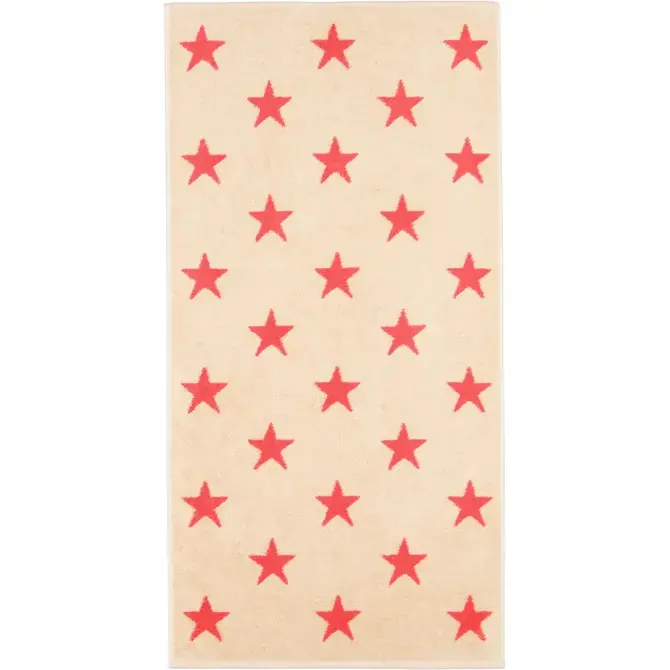 Populair Cawö New Stars Handdoek 50x100 beige/pink