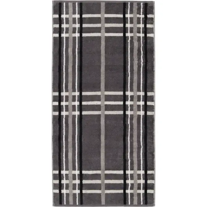 Topkwaliteit Cawö Noblesse Check Badlaken 80x150 anthrazit
