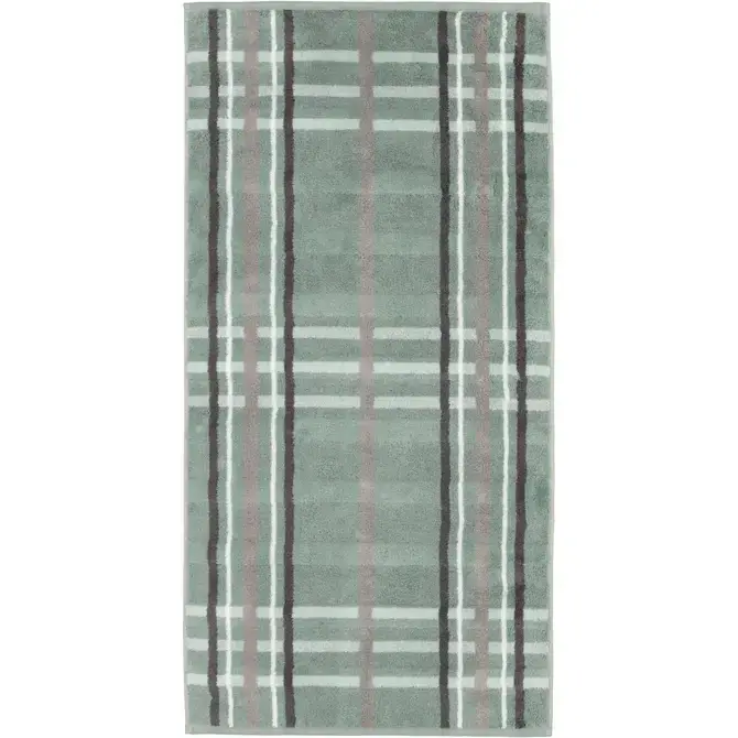 Beperkt Aanbod Cawö Noblesse Check Badlaken 80x150 nordic green