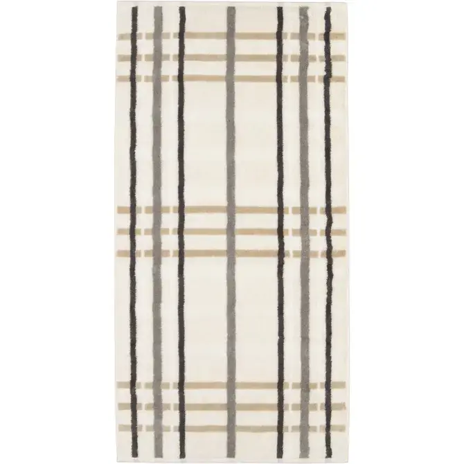 Cawö Noblesse Check Badlaken 80x150 natur Handgemaakt