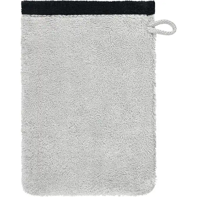 Cawo Lifestyle Splash Doubleface 7071 Washandje 16x22 platin/schwarz Aanbieding
