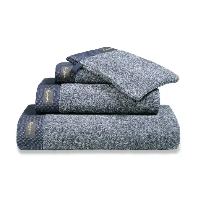 Vandyck Home Mouline Blue Ink Douchelaken 70x140 Gereduceerde Prijs