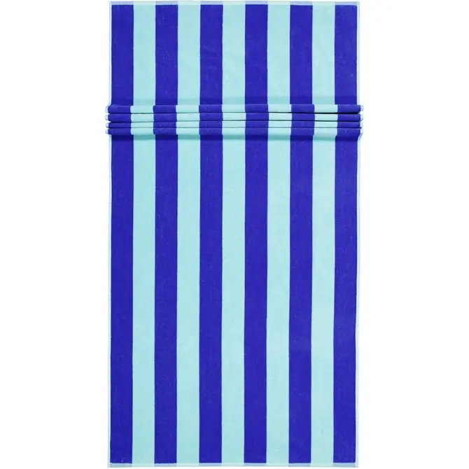 Topkwaliteit Cawo Beach Tropical Streifen Strandlaken 80x180 aqua