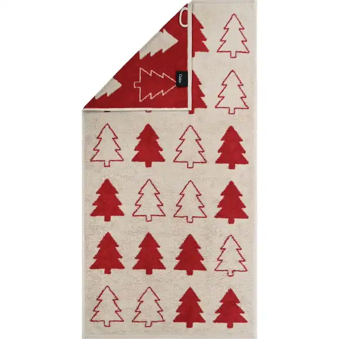 Alleen Vandaag Cawo Christmas Edition 794 Fir trees Handdoek rot