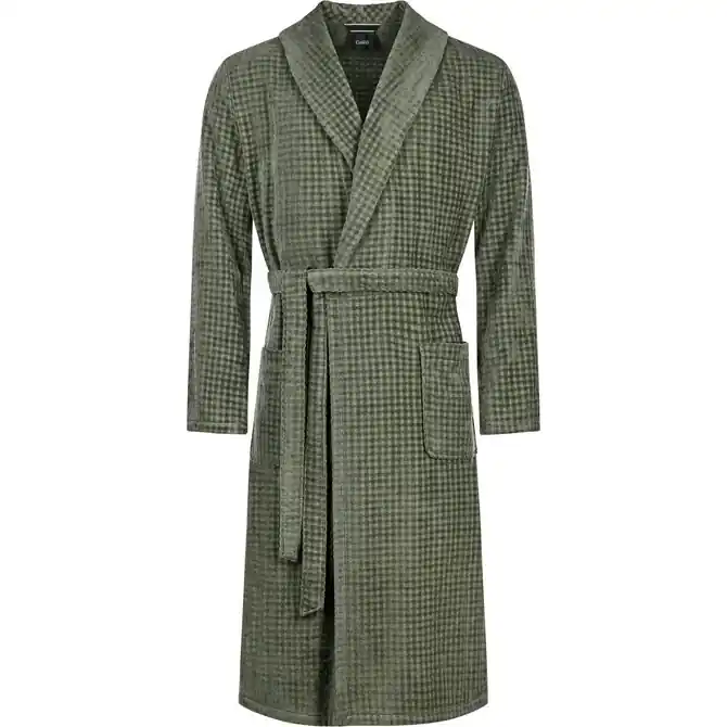 Cawo Heren Home Badjas met Sjaalkraag Uni 58 6508 field Trendy