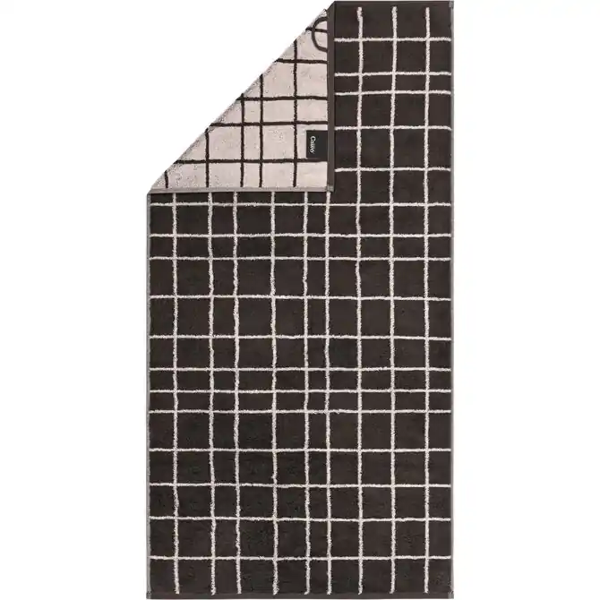 Cawo Atelier Allover print Douchelaken 70/140 basalt Handgemaakt