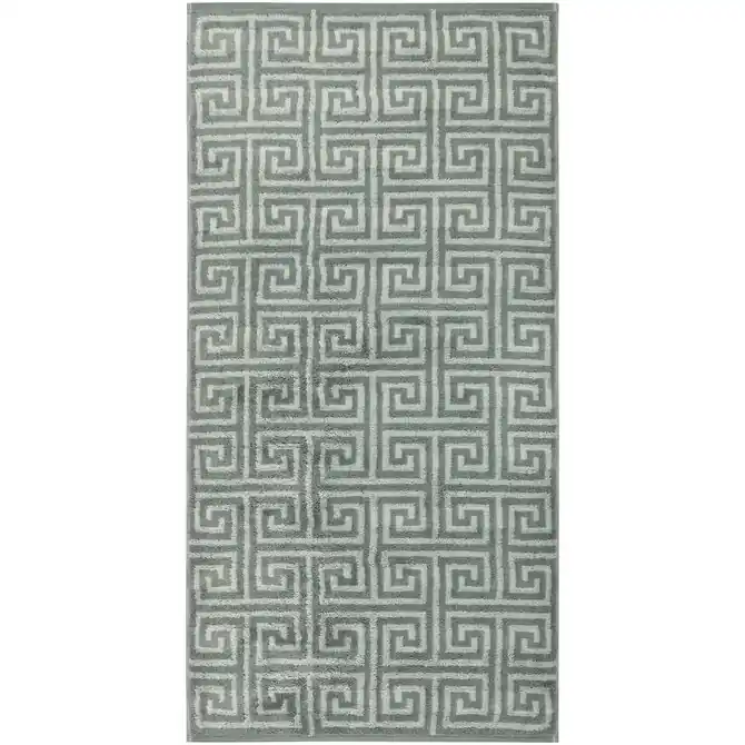 Cawo Noblesse Elegance Allover print Gastendoekje 30/50 nordic green Beperkte Voorraad