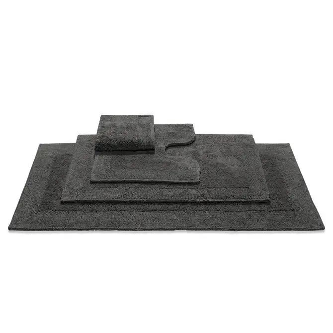 Handgemaakt Vandyck Scala Luxury Dark Grey Toiletmat 55x55