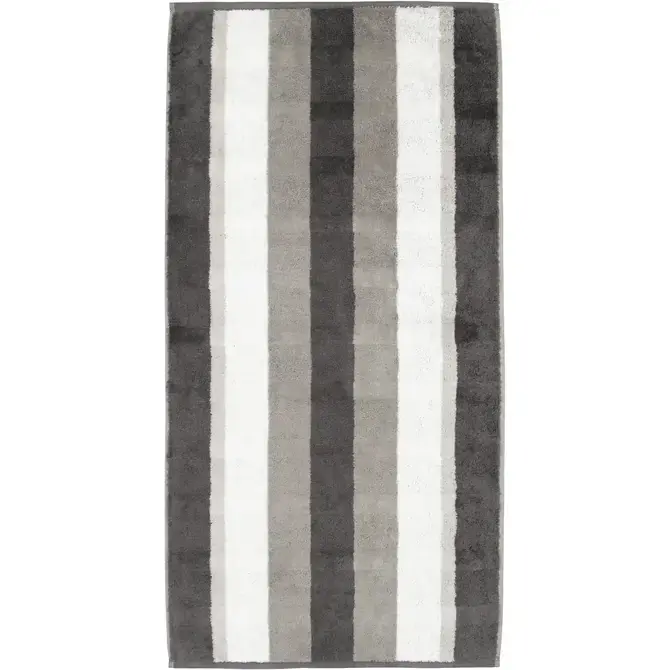 Cawo Noblesse Stripes Gastendoekje 30x50 anthrazit Gereduceerde Prijs