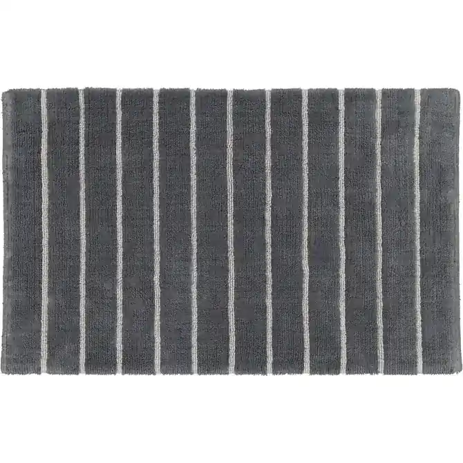 CAWÖ Home Keerbare  Badmat Balance Gestreept 1008 73 anthrazit 60x100 Nieuw Model
