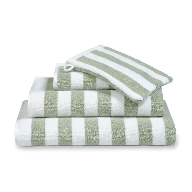 Exclusieve Aanbieding Vandyck Verona Stripes Gastendoekje 30x50 smoke green