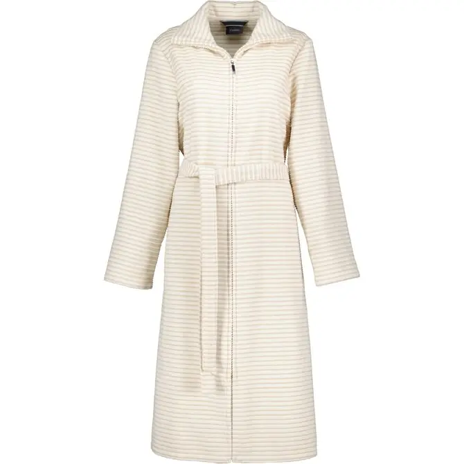 Cawö Badjas met rits 5317 beige 38 Authentiek