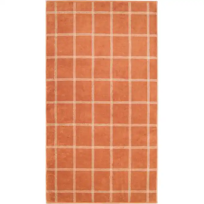 Uitverkoop Cawö Two-Tone Karo Handdoek kupfer 50/100