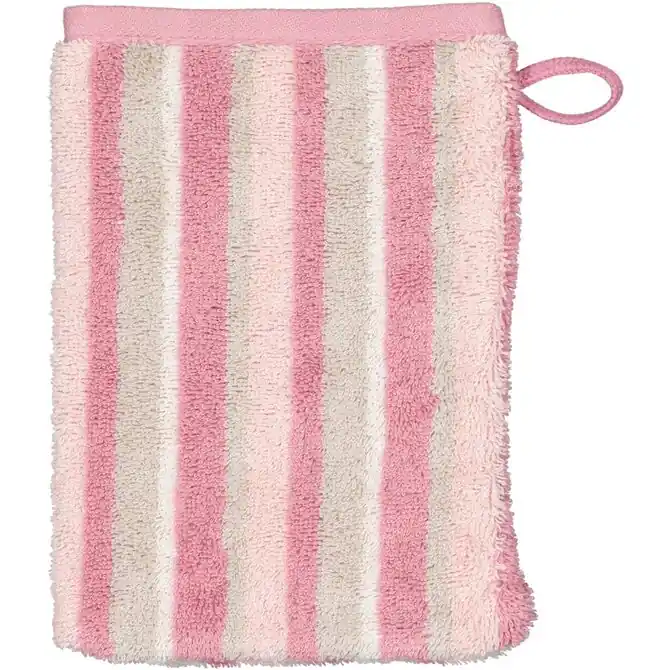 Seizoensaanbieding Cawo Breeze Streifen Washandje 16x22 blush