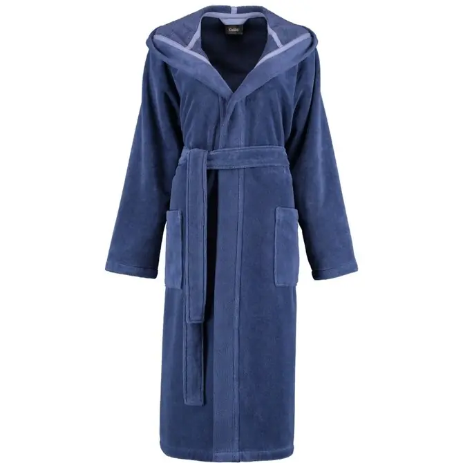 Cawö Dames Badjas met Capuchon 825 Blau 32/34 Alleen Vandaag