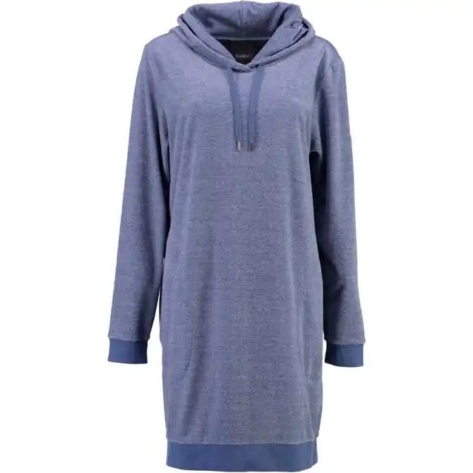 Cawö Dames Lange Hoodie 818 Denim XS Wereldwijde Verzending