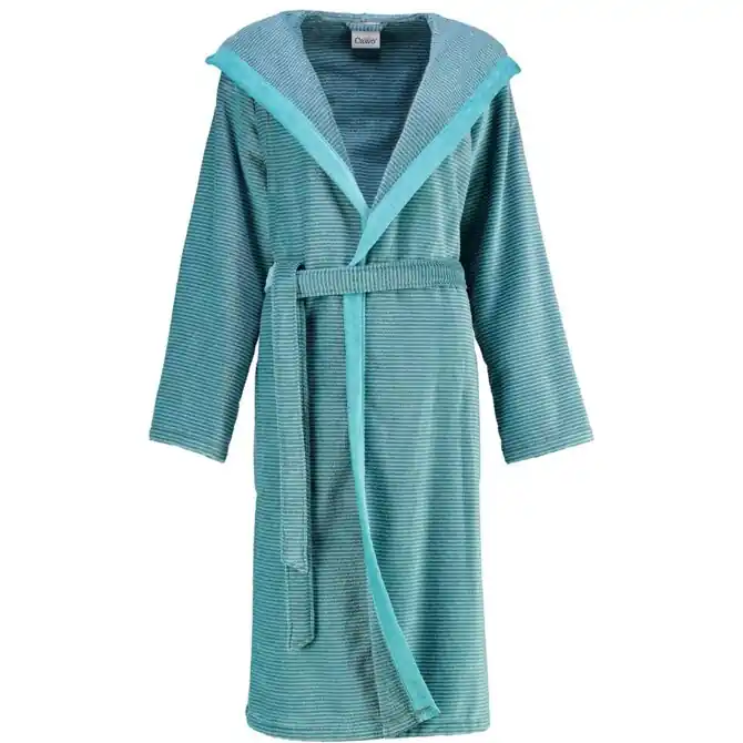 Aanbieding Cawö Dames Badjas met Capuchon 6425 türkis 36