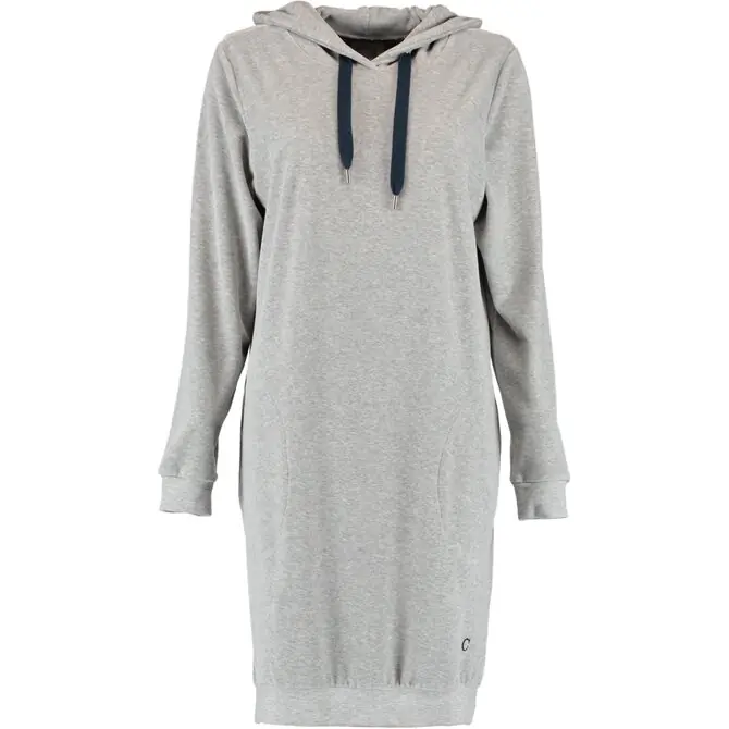 Cawö Dames Lange Hoodie 820 - Grau-blau S Bestseller