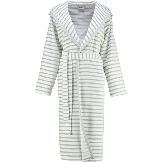 Cawö Dames Badjas met Capuchon 6596 silber 46 Limited Edition