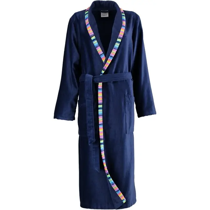 Cawö Dames Badjas met Sjaalkraag 2359 Marine 40 Limited Edition