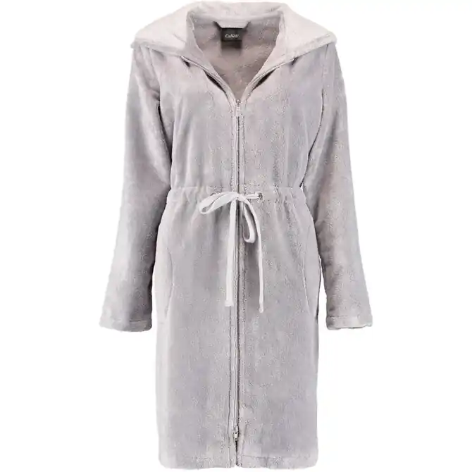 Speciale Aanbieding Cawö Dames Korte Badjas Capuchon 822 - Graphit 44/46