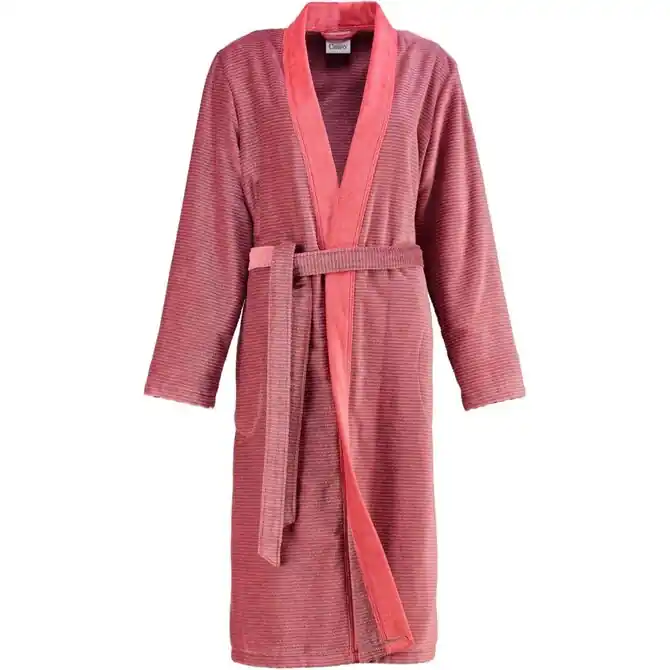 Cawo 6431 Velours Dames Badjas Kimono Rot 38 Origineel