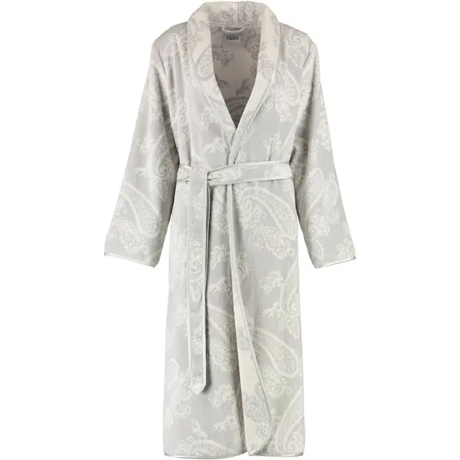 Cawo Badjas 4420 Velours met Sjaalkraag Silber 50 Bestseller