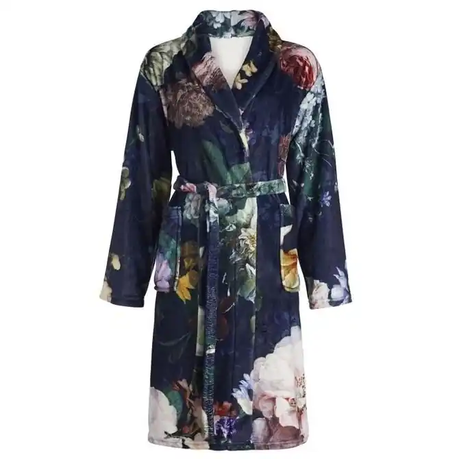 Essenza Badjas Fleur Nightblue L Garantie Inbegrepen