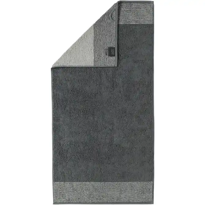 Authentiek Cawo Two-Tone Badhanddoek Leisteen 80x150