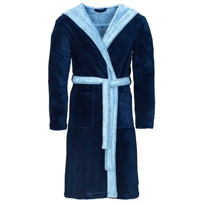 Weekendaanbieding Vossen Badjas Poppy winternight/steelblue S