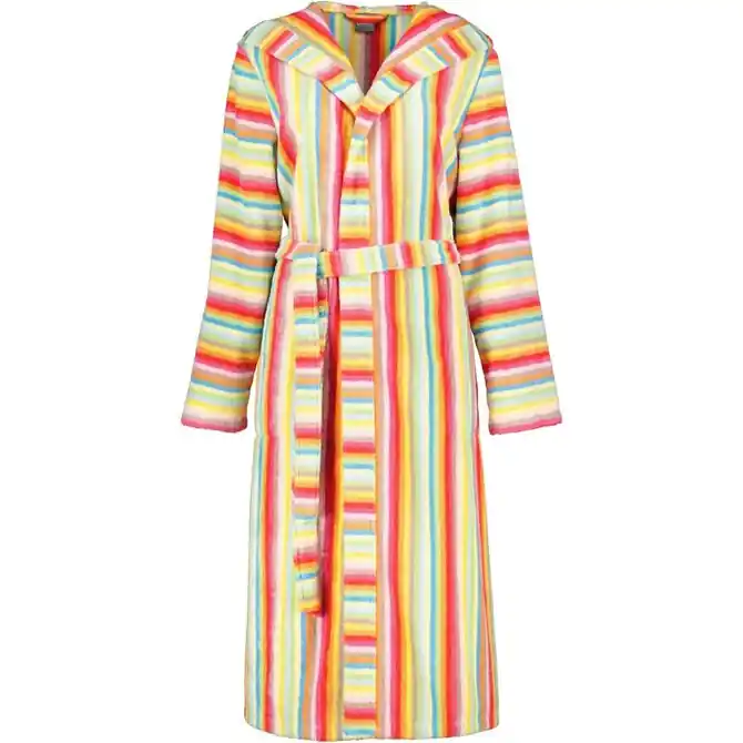 Cawo Dames Badjas 7081 Badstof met Capuchon Multi 36 Nieuw Model