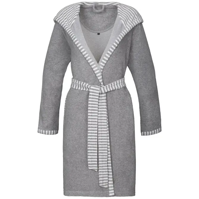 Aanbieding Vossen Badjas Juno grau meliert L