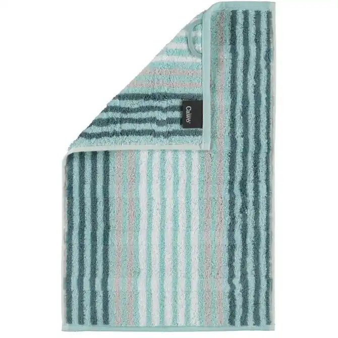 Cawö Noblesse Seasons Gastendoekje Streifen - mint - 30x50 Dagaanbieding