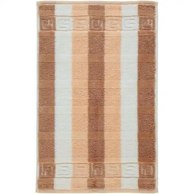 Cawo Classic Blockstreifen Gastendoekje Zalm 30x50 Fabrieksprijs