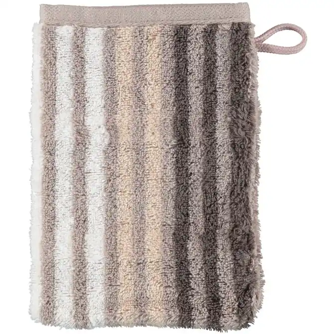 Cawö Noblesse Seasons Washandje Streifen - sand - 16x22 Actieprijs